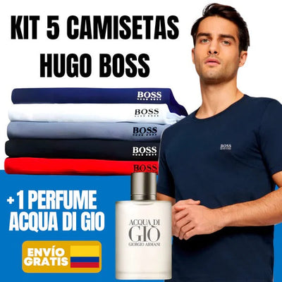 KIT 5 CAMISETAS + PERFUME DE REGALO kw