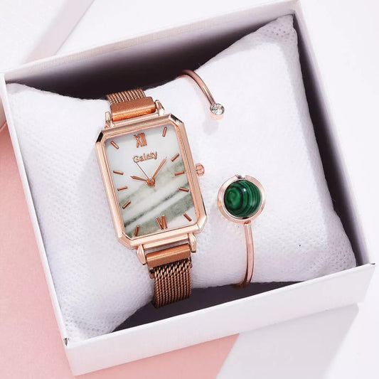 Verde Místico™ - La Elegancia que Transciende el Tiempo: Lleva el Reloj y Te Regalamos el Brazalete de Lujo