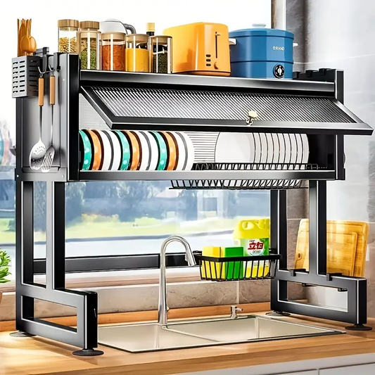 ESENZIA™- ESCURRIDOR Y ORGANIZADOR: Cocina Organizada, Elegante y Libre de Estrés yt